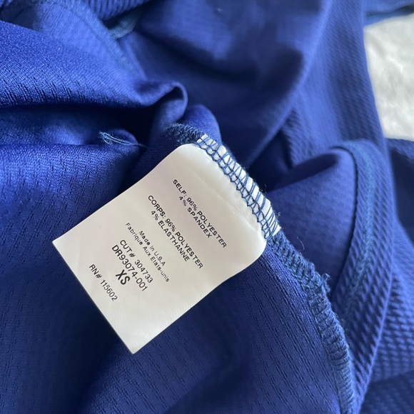 Lush Blue Fit and Flare Dress with Scoop Neck - Picture 3 of 6